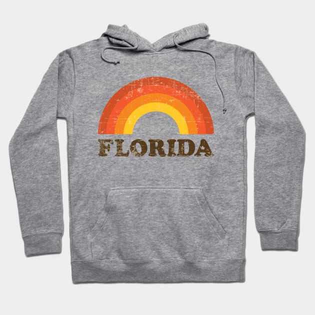 Retro Vintage Florida Vacation Souvenir Hoodie by fizzyllama